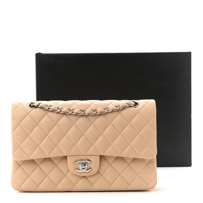 Chanel Lambskin Quilted Medium Double Flap Beige 26 of 27