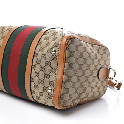 Gucci Monogram Vintage Web Medium Boston Tobacco 10 of 12