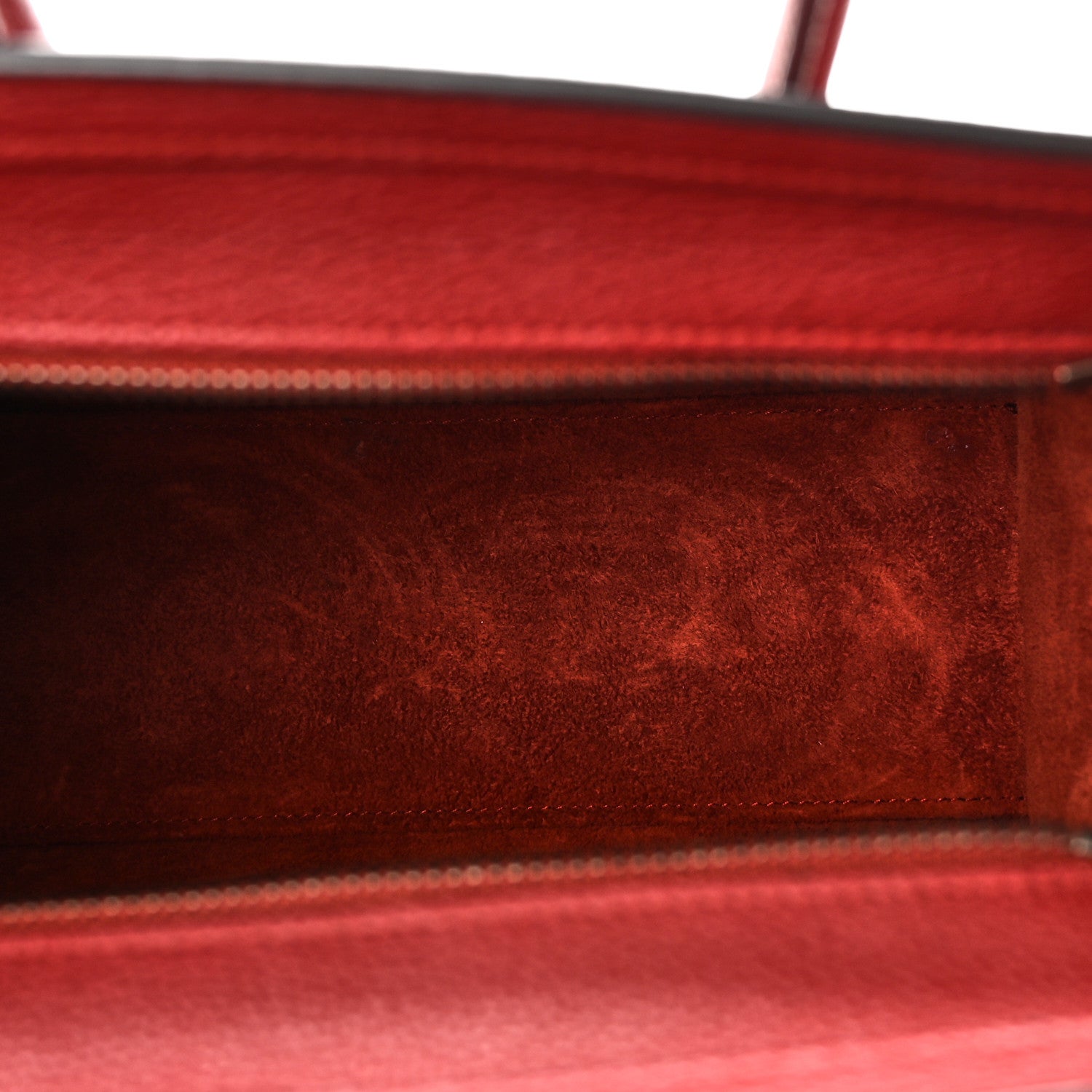 Celine Drummed Calfskin Nano Luggage Merlot 5 of 9