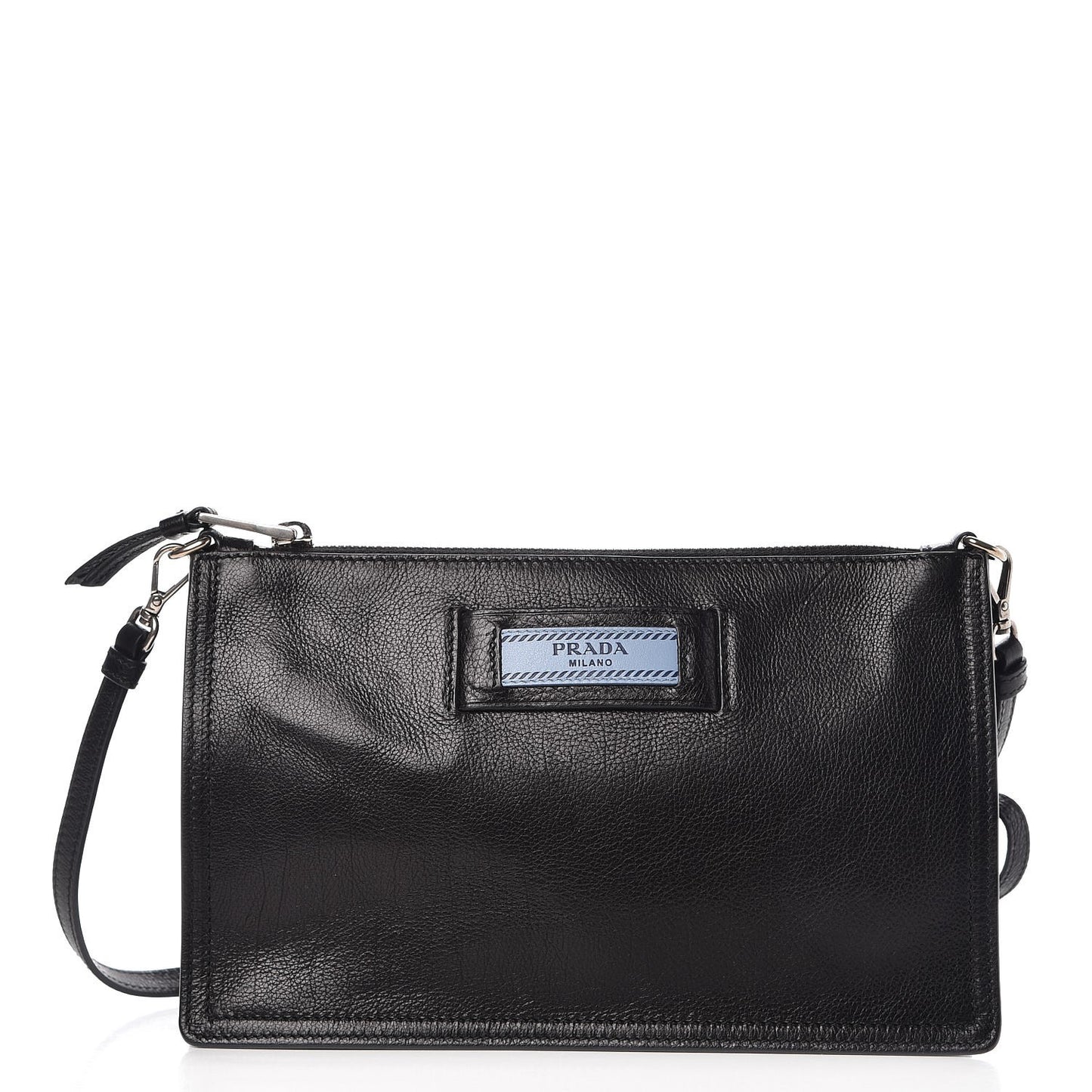 Glace Calf Etiquette Clutch Black Astrale