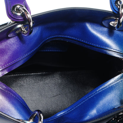 Christian Dior Box Calfskin Gradient Medium Lady Dior Purple Blue Green 5 of 8