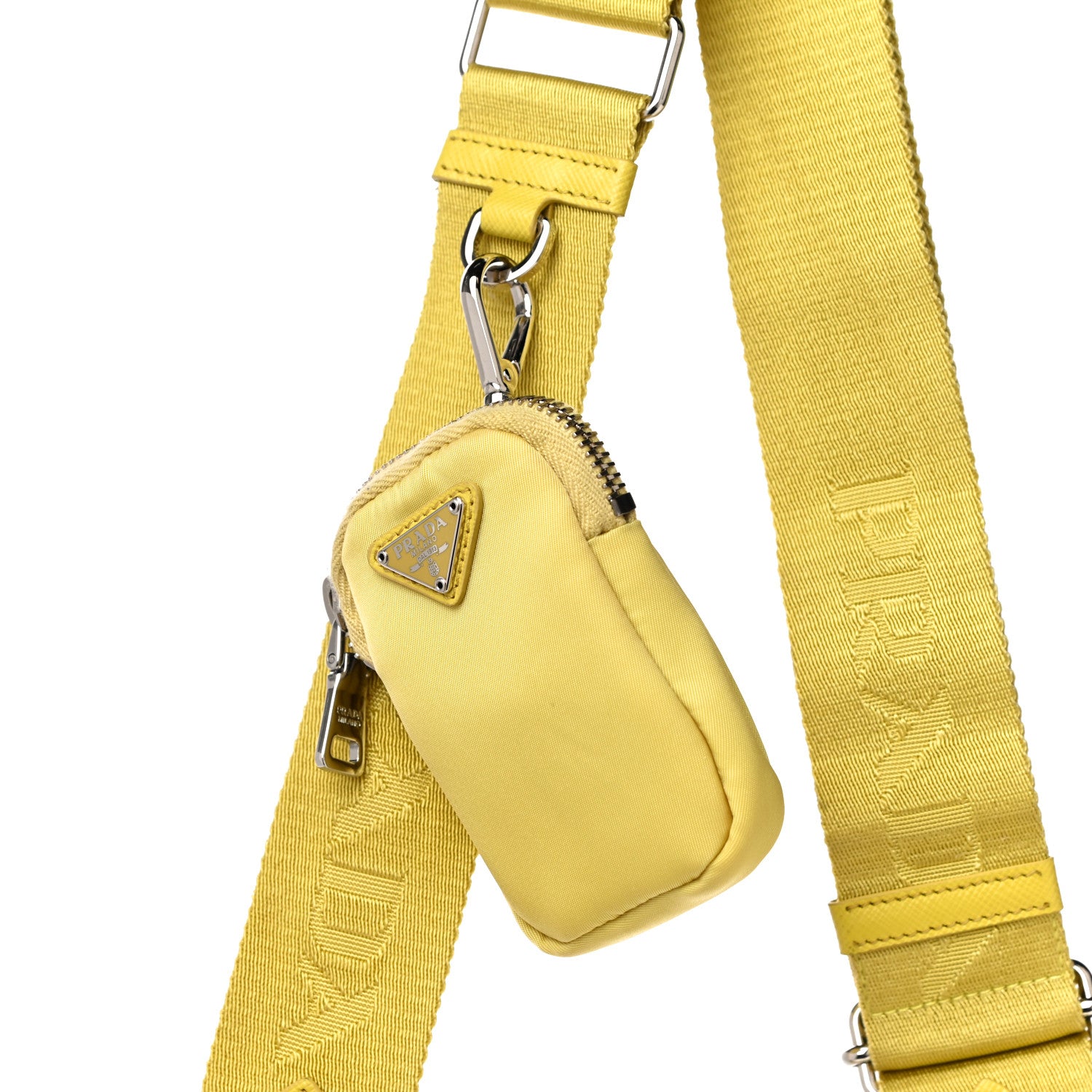 Prada Nylon Saffiano Re-Edition 2005 Shoulder Bag Ananas 9 of 12