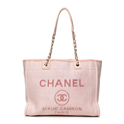 Chanel Mixed Fibers Calfskin Small Deauville Tote Rose Pink 1 of 10