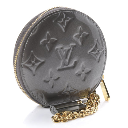 Louis Vuitton Vernis Animania Coq Rooster Round Coin Purse Gris Art Deco 3 of 6