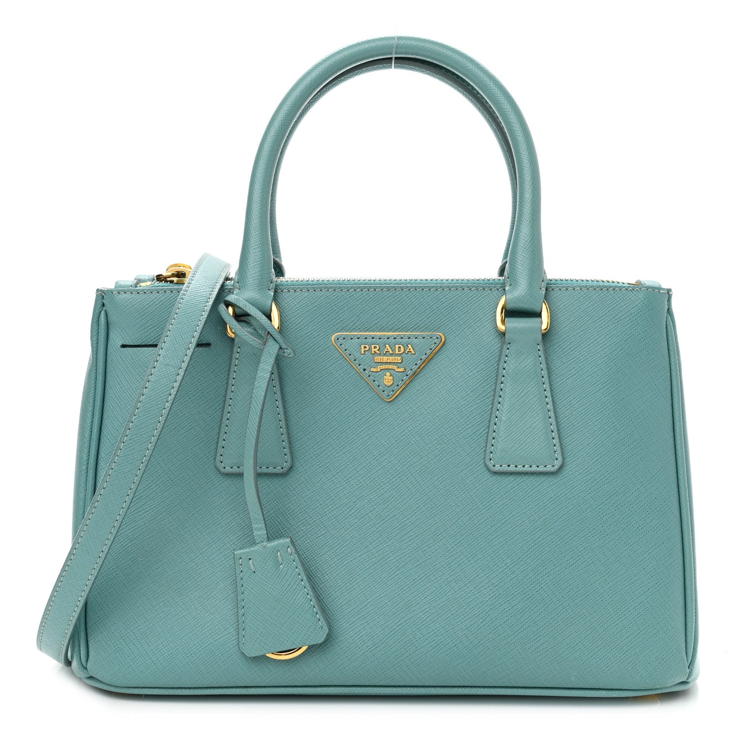 Prada Saffiano Lux Mini Galleria Double Zip Tote Anice 1 of 28