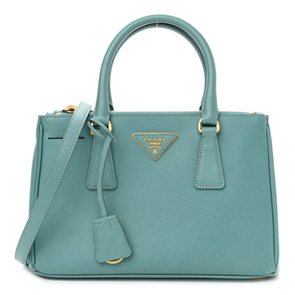 Prada Saffiano Lux Mini Galleria Double Zip Tote Anice 1 of 28