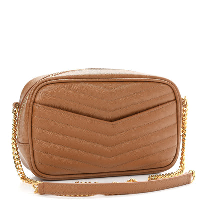 Saint Laurent Grain De Poudre Matelasse Monogram Mini Lou Camera Bag Dune 3 of 9