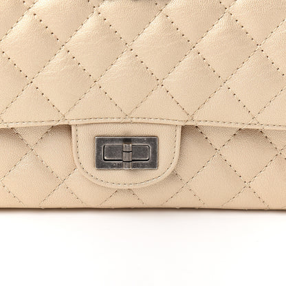 Chanel Metallic Sheepskin Quilted 2.55 Reissue 225 Flap Beige 9 of 9