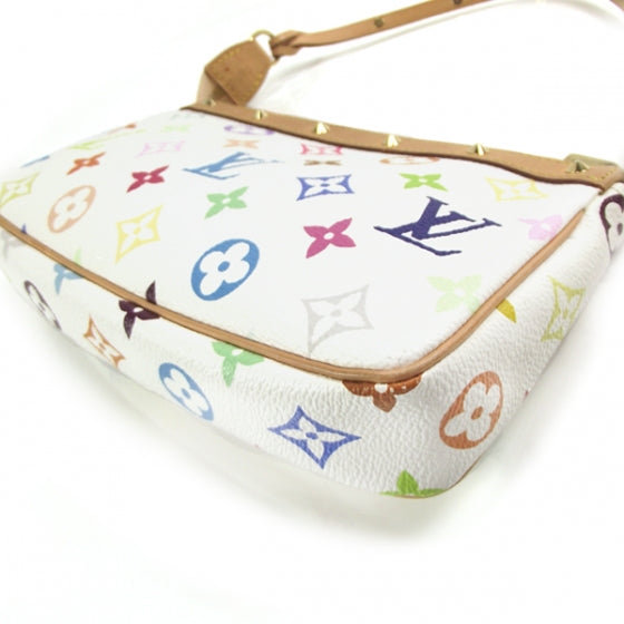Louis Vuitton Monogram Multicolor Pochette Accessories White 5 of 9