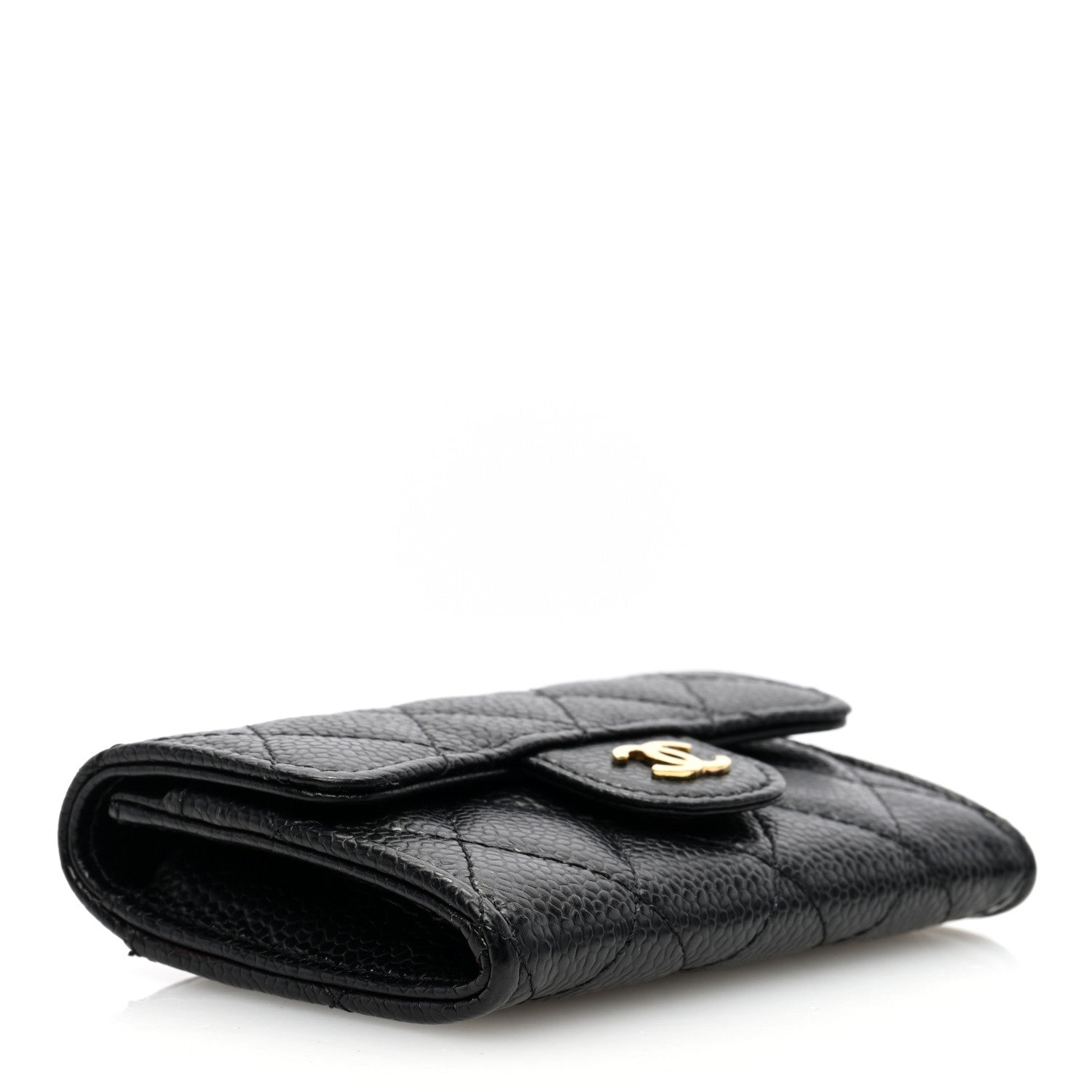 Chanel Caviar Quilted Flap Card Holder Wallet Black 4 of 8