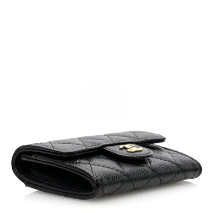 Chanel Caviar Quilted Flap Card Holder Wallet Black 4 of 8