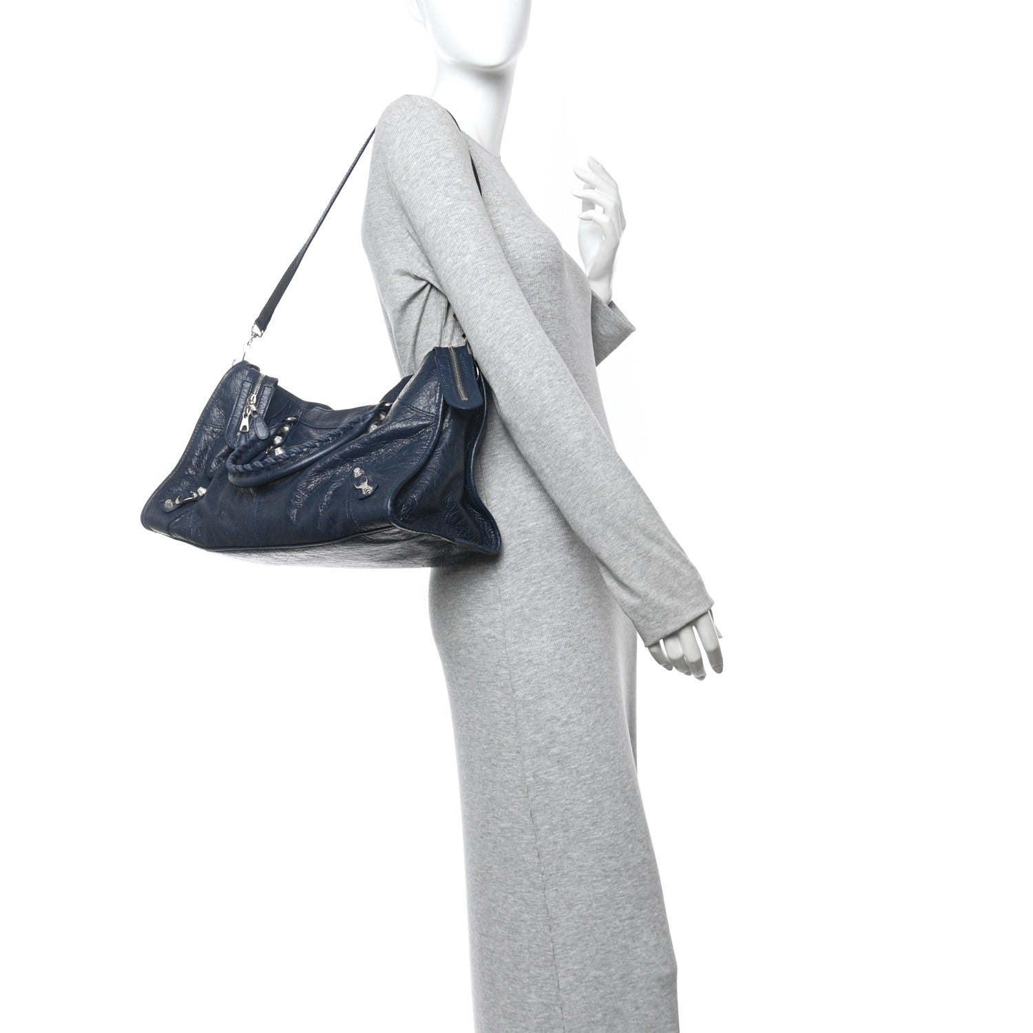 Balenciaga Agneau Giant 21 Silver Hardware Work Bleu Obscur 2 of 10
