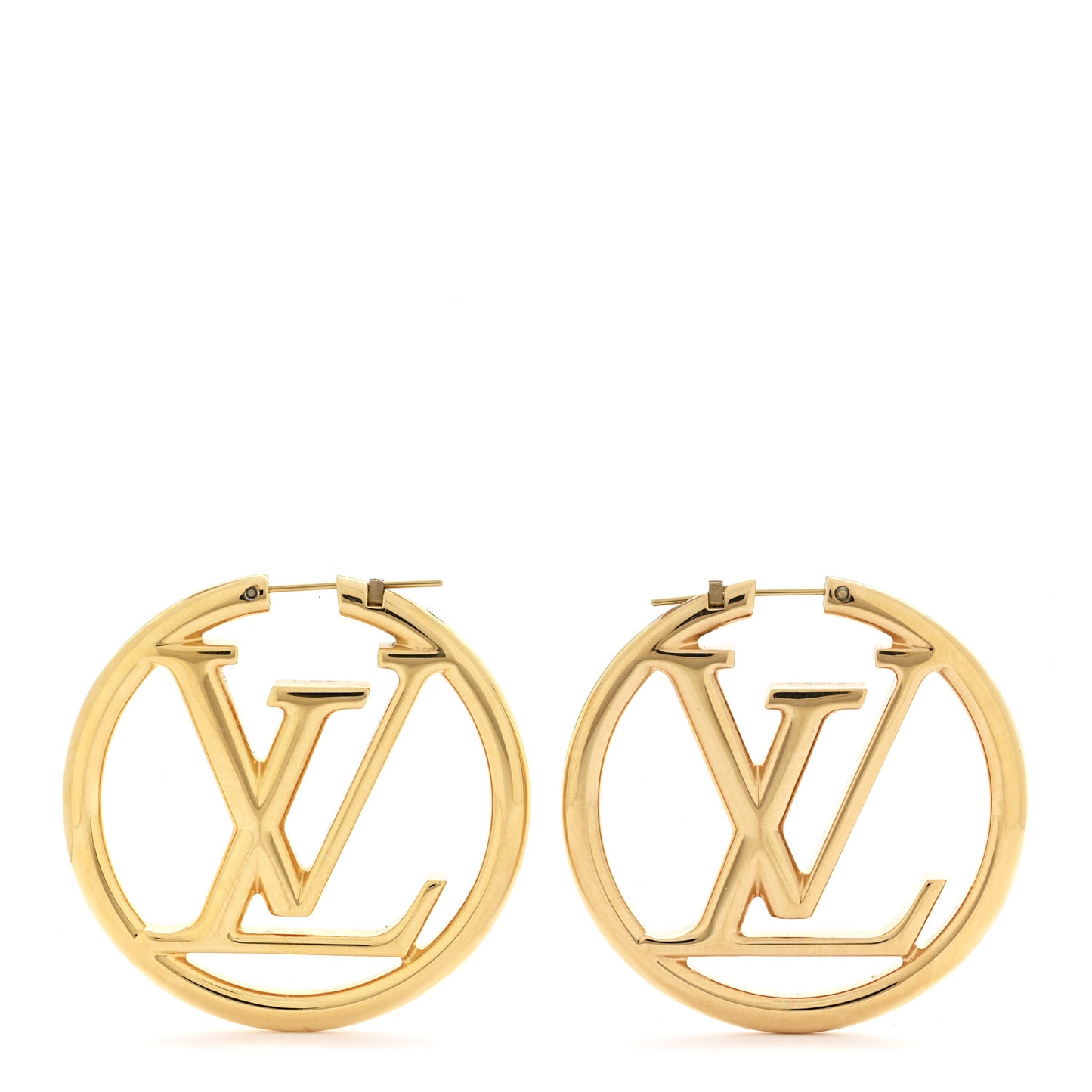 Metal Louise Hoop Earrings Gold