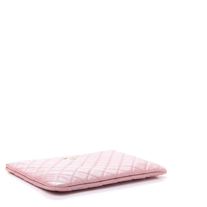 Chanel Iridescent Caviar Quilted Medium Cosmetic Case Rose Pink 4 of 10