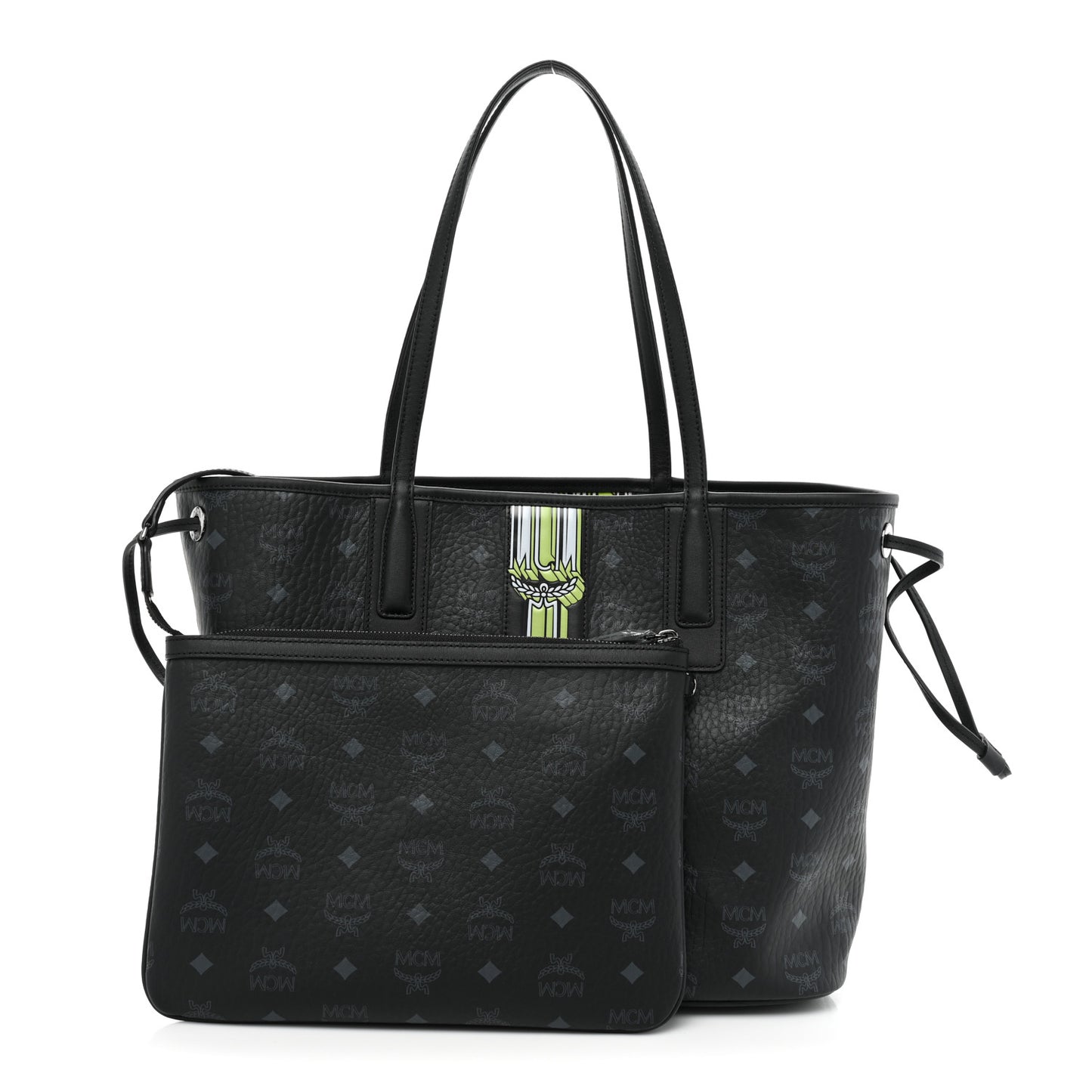 Visetos Medium Liz Reversible Shopper Tote Black