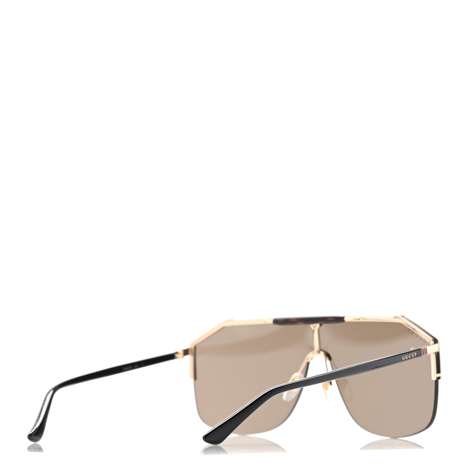 Gucci Metal Rimless Square Sunglasses GG0291S Brown Gold 4 of 8