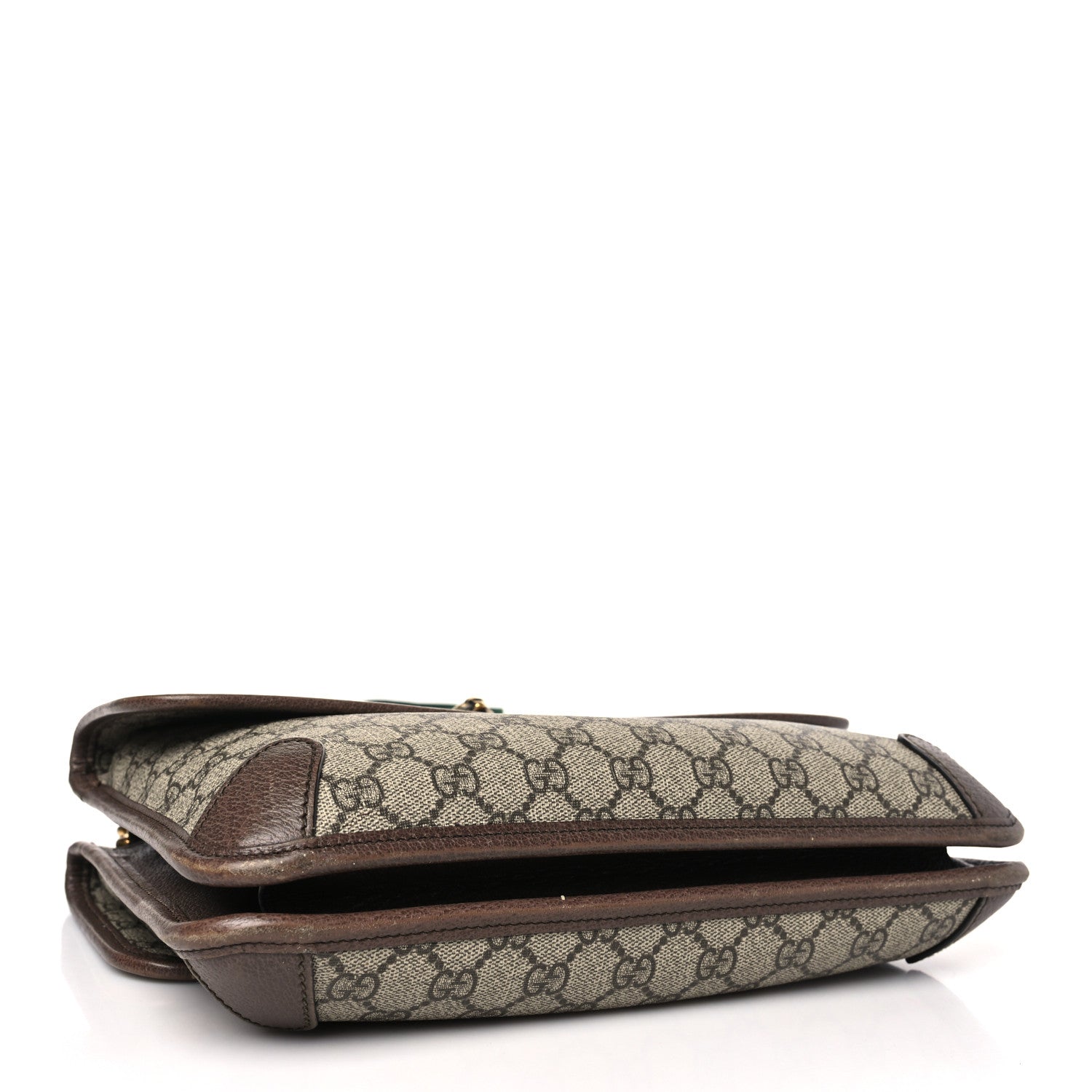 Gucci GG Supreme Monogram Web Neo Vintage Double Flap Messenger Bag Beige New Acero 4 of 9
