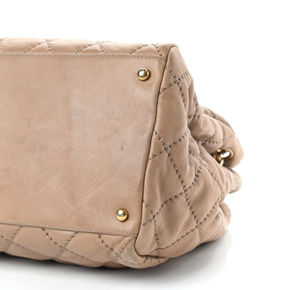 Chanel Calfskin Quilted Large Retro Chain Tote Beige 9 of 10