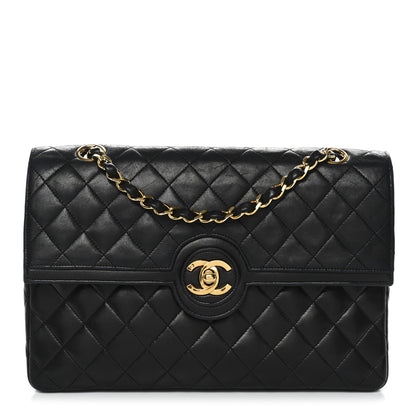 Chanel Lambskin Quilted Medium Single Flap Black 1 of 13