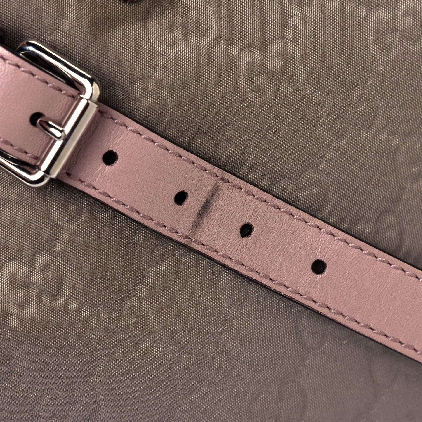 Nylon Monogram Messenger Beige Pink