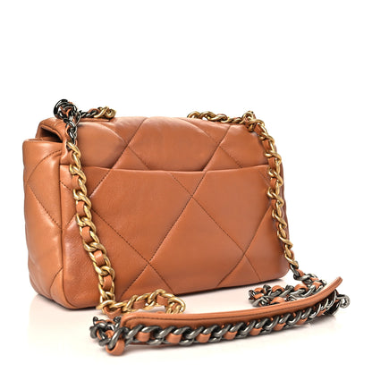 Chanel Lambskin Quilted Medium Chanel 19 Flap Brown 3 of 14