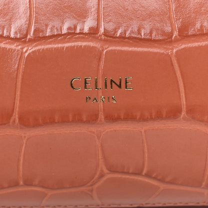Celine Calfskin Crocodile Embossed Nano Belt Bag Lychee 9 of 9