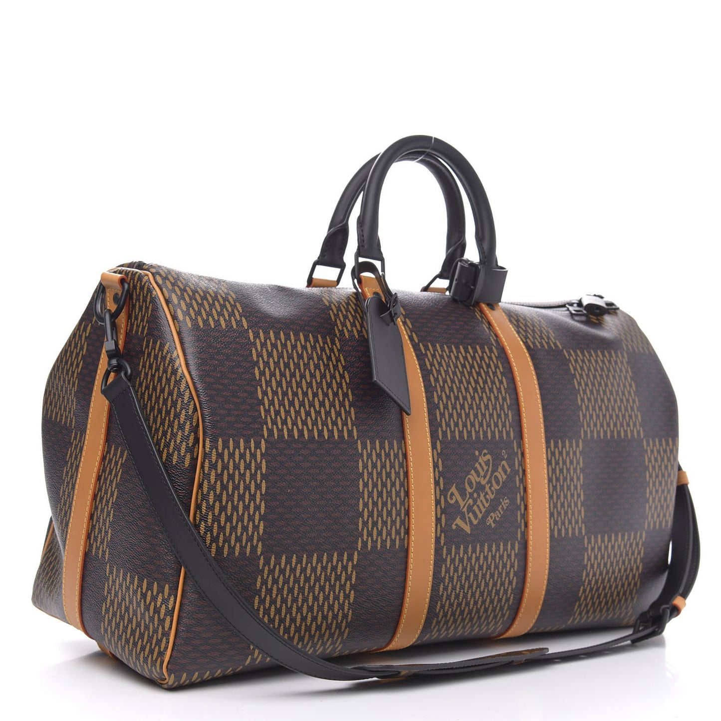 X NIGO Giant Damier Ebene Monogram Keepall Bandouliere 50