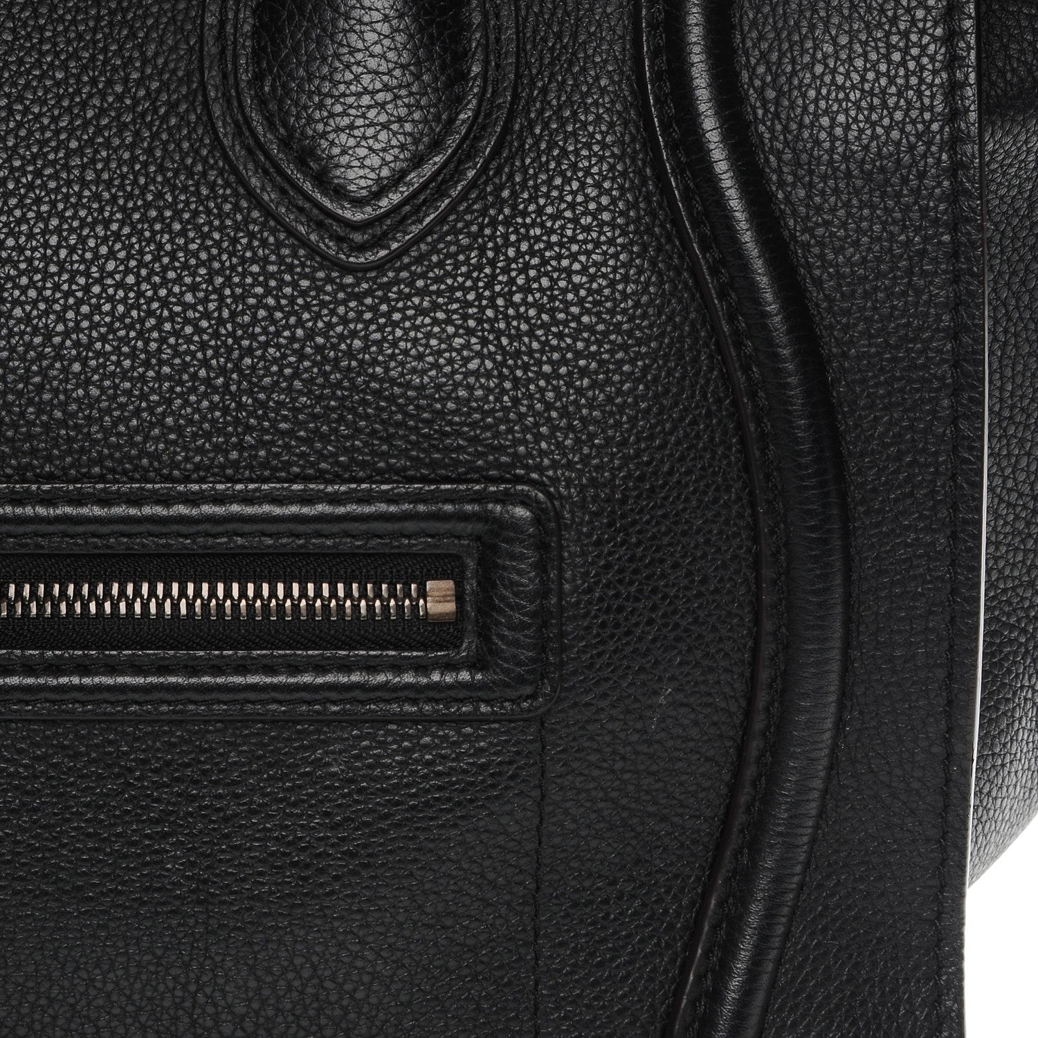 Celine Drummed Calfskin Mini Luggage Black 7 of 10