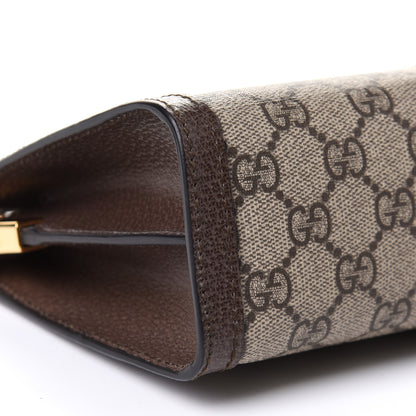 Gucci GG Supreme Monogram Web Small Ophidia Chain Shoulder Bag Brown 11 of 12