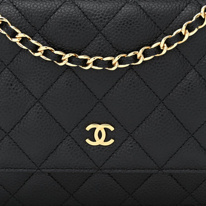 Chanel Caviar Quilted Wallet on Chain WOC Black 9 of 12