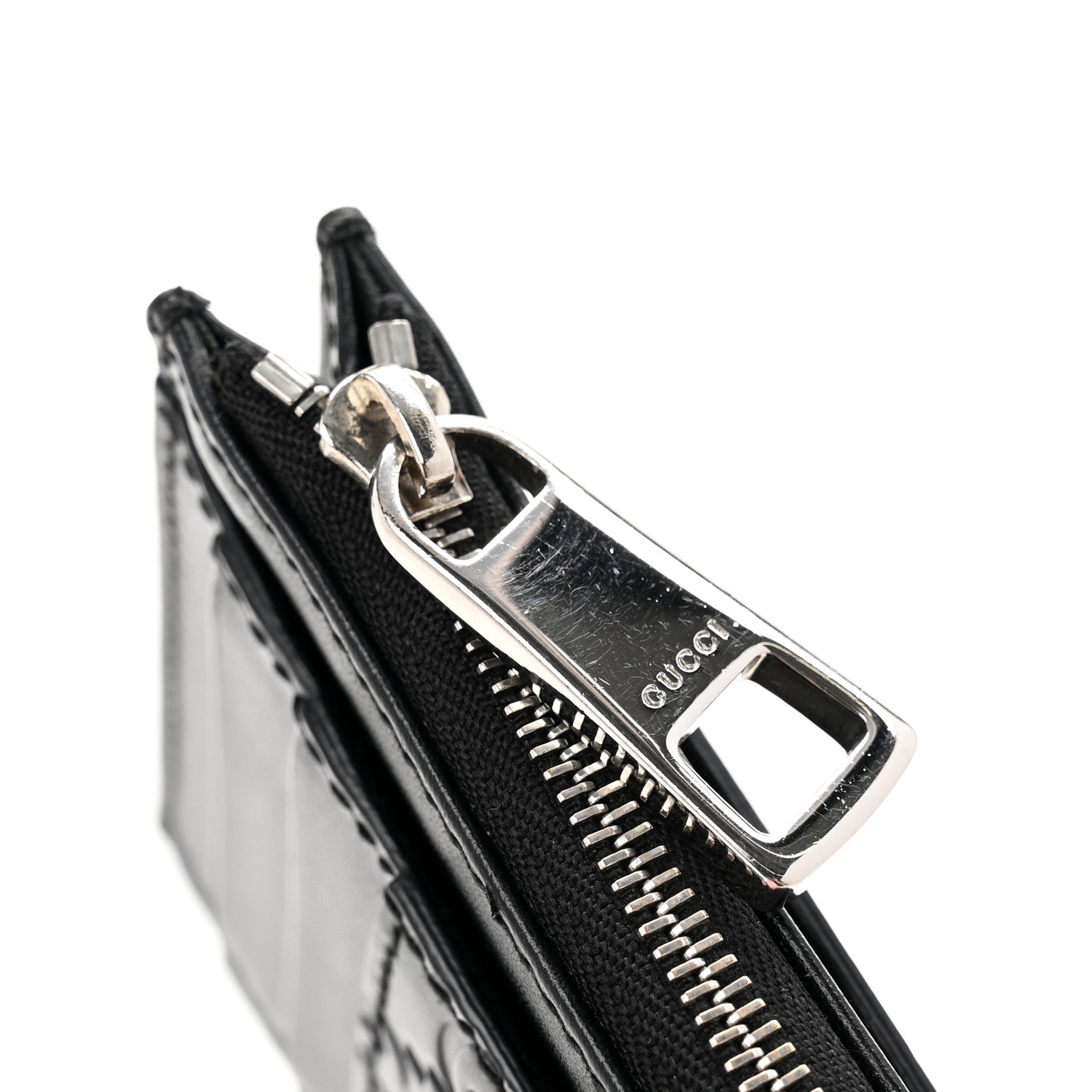 Gucci Guccissima Signature Coin Case Card Holder Black 8 of 10