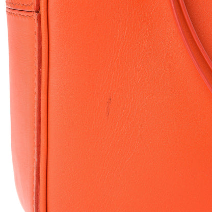 Celine Nappa Side Lock Dragonne Shoulder Bag Bright Orange 11 of 12