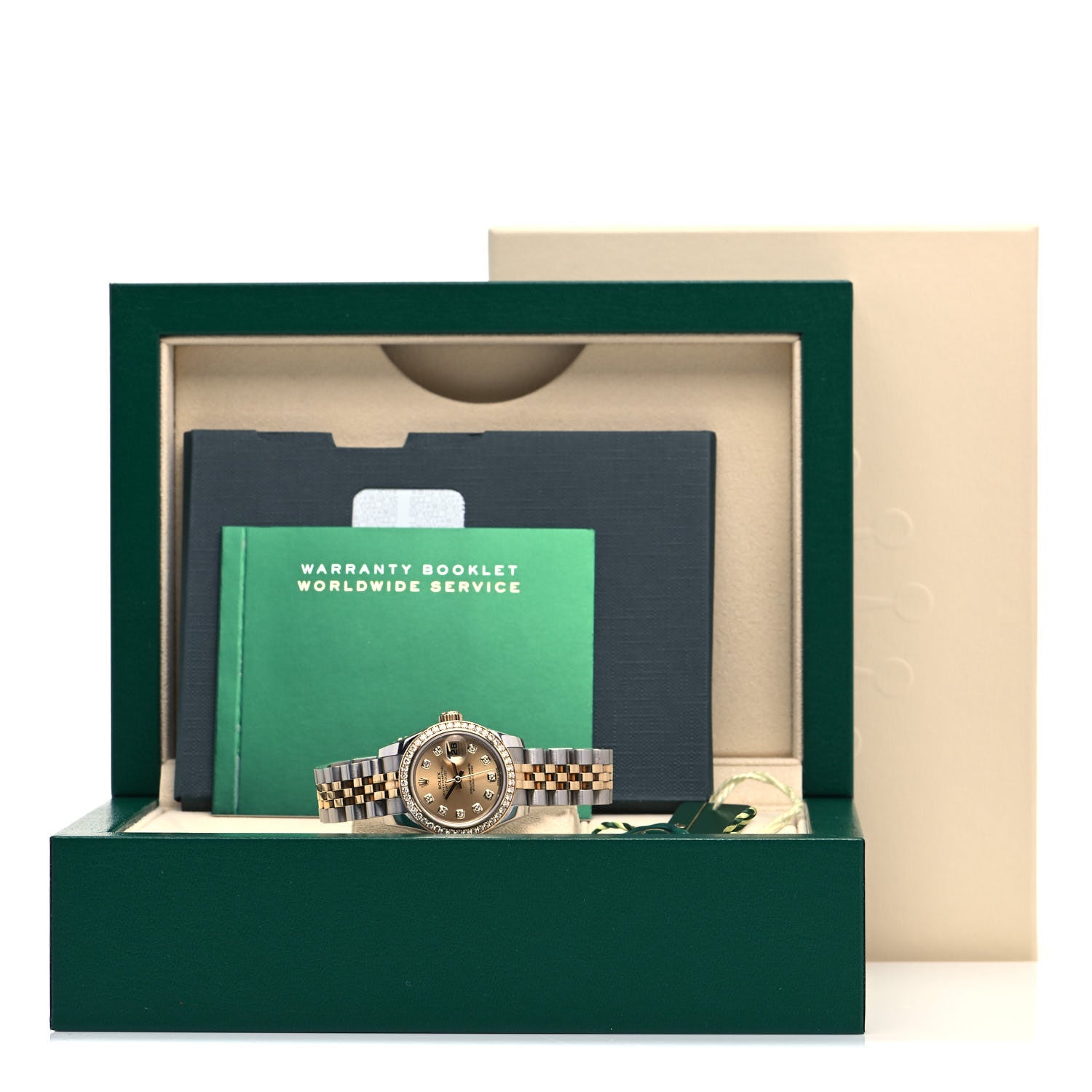Rolex Stainless Steel 18K Yellow Gold Diamond 26mm Oyster Perpetual Datejust Watch Champagne 179383 5 of 5