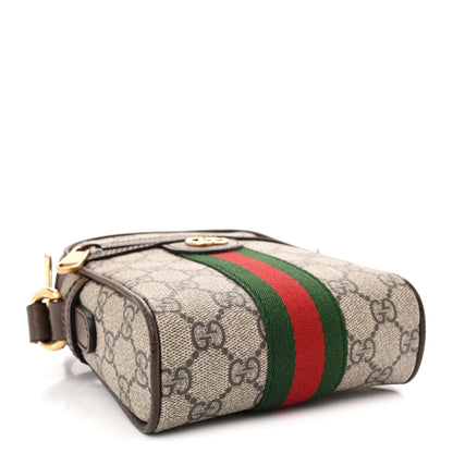 Gucci GG Supreme Monogram Web Mini Ophidia Messenger Brown 4 of 12