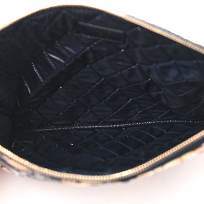 Chanel Nylon Quilted Medium Cat Emoticon Cosmetic Case Navy 5 of 8
