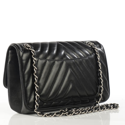 Chanel Lambskin Chevron Medium Leo Lion Flap Black 3 of 8