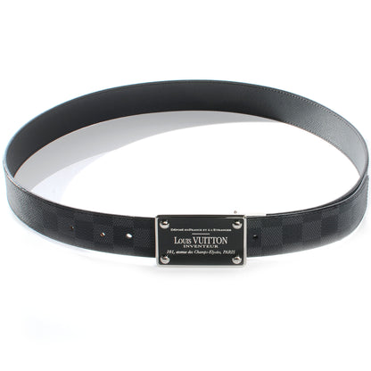 Louis Vuitton Damier Graphite Inventeur Reversible Belt 100 40 1 of 5