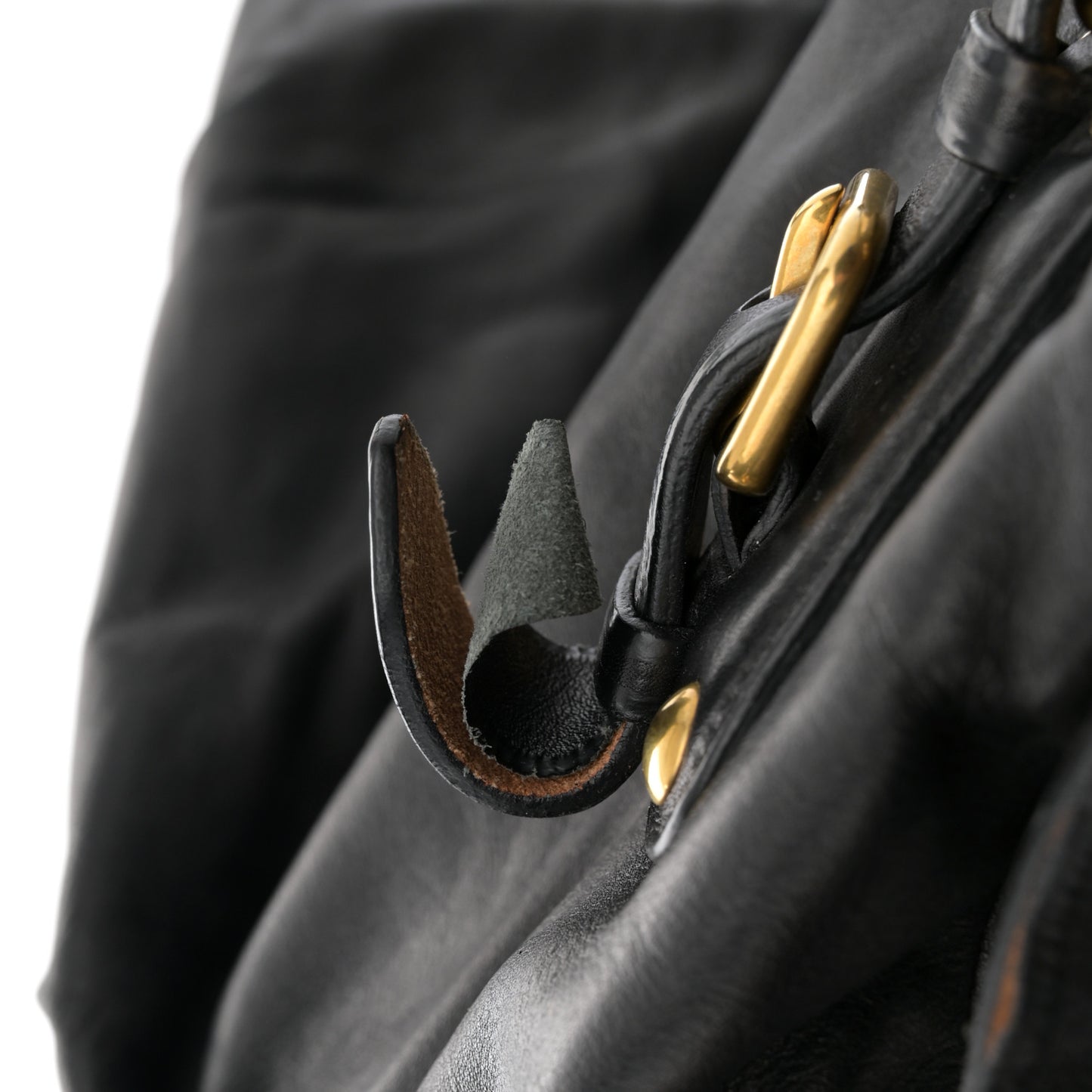 Vitello Soft Shopping Satchel Black