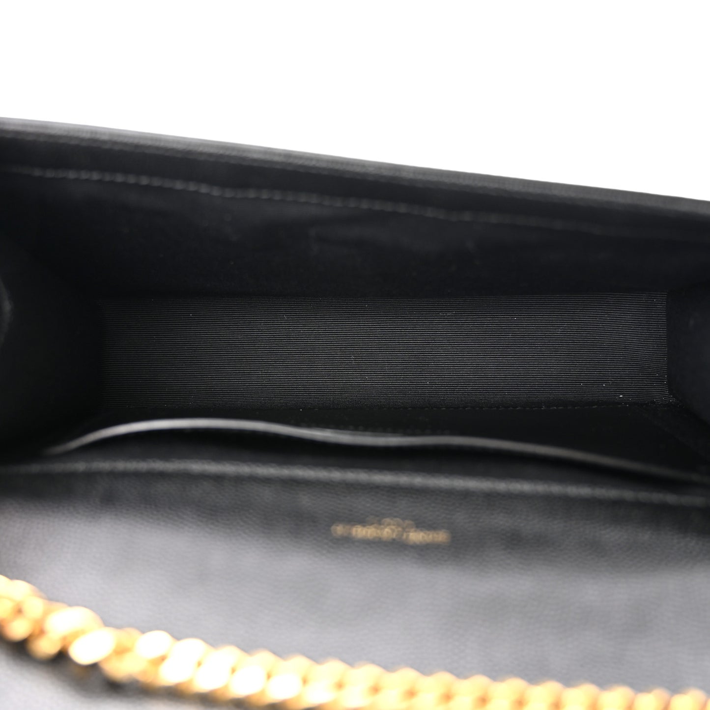 SAINT LAURENT Grain De Poudre Medium Classic Monogram Kate Satchel Black