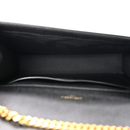 Saint Laurent SAINT LAURENT Grain De Poudre Medium Classic Monogram Kate Satchel Black 5 of 12