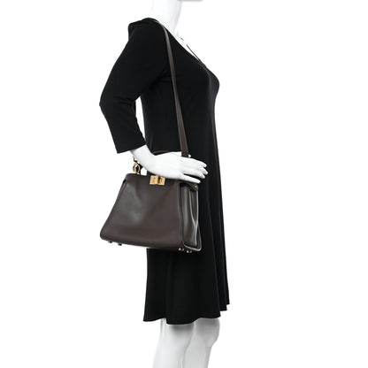 Fendi Vitello Tahiti Burro Bi-Color Medium Peekaboo Iconic Essentially Satchel Maya Purple Rain 2 of 10