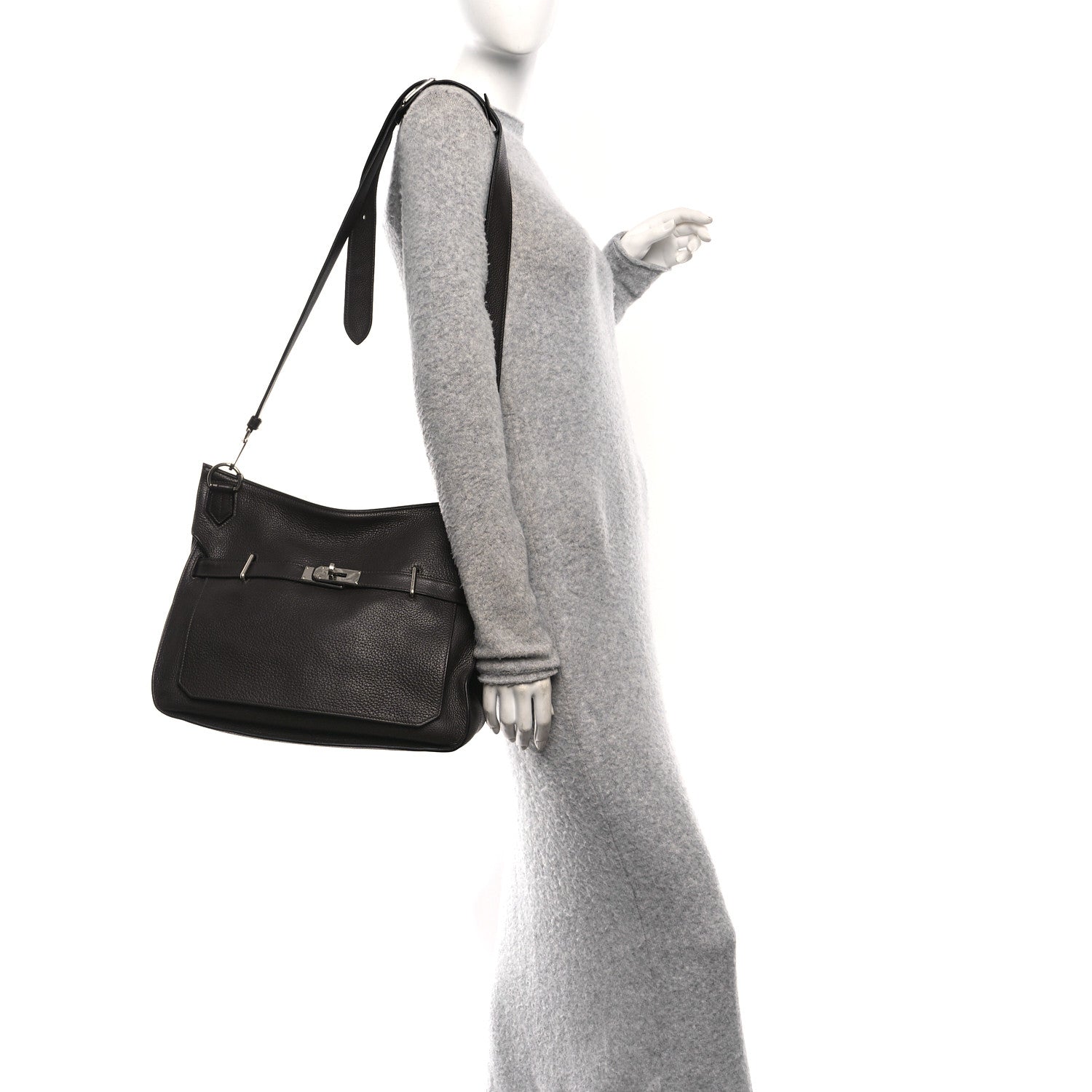 Hermes Taurillon Clemence Jypsiere 37 Chocolate 2 of 10