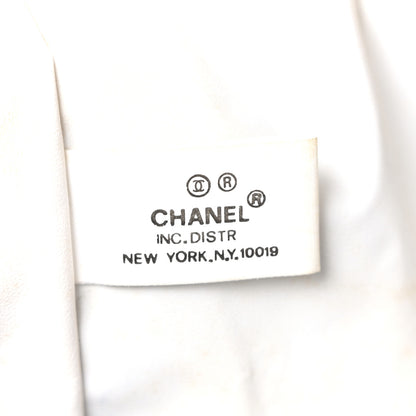 Chanel Canvas Drawstring Backpack Black White 6 of 9