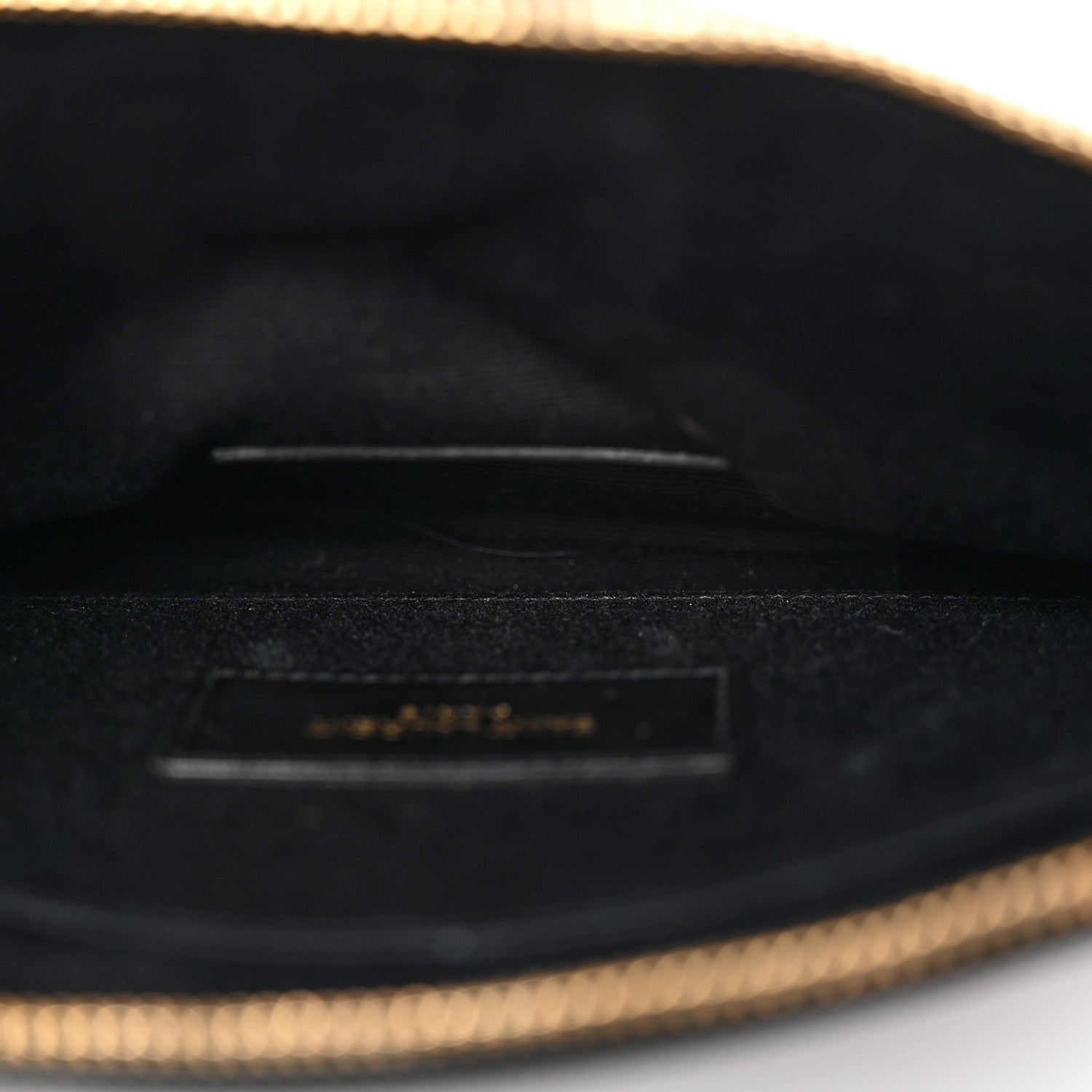 Saint Laurent Grain De Poudre Chevron Monogram Large Bill Pouch Black 5 of 10