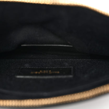 Saint Laurent Grain De Poudre Chevron Monogram Large Bill Pouch Black 5 of 10