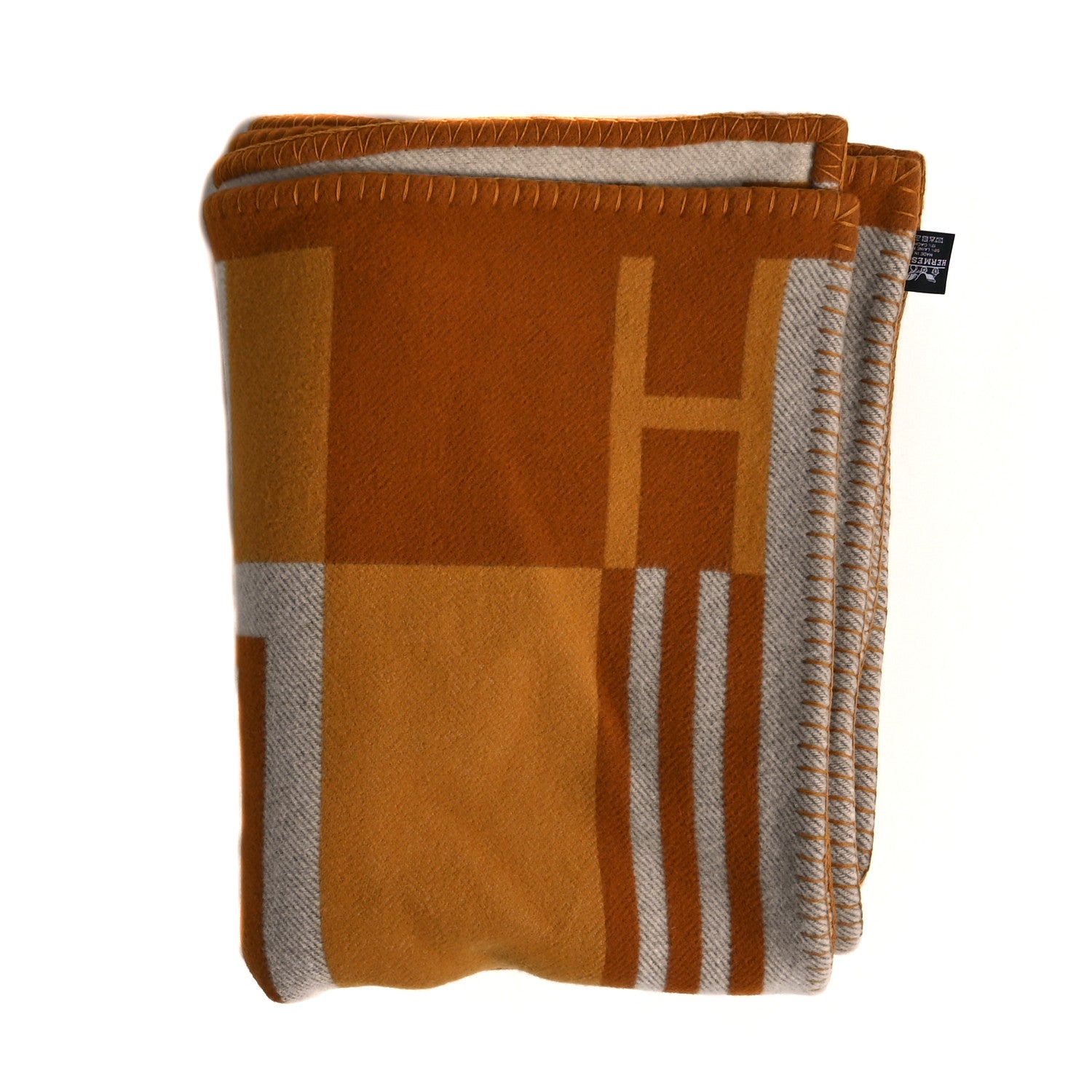 Hermes Wool Cashmere Ithaque Blanket Ambre 1 of 3