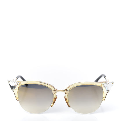 Fendi Metal Iridia Cat Eye Sunglasses FF 0041/S Gold 2 of 7