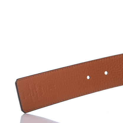 Louis Vuitton Taurillon Calfskin 40mm LV Initiales Reversible Belt 95 38 Black 3 of 6