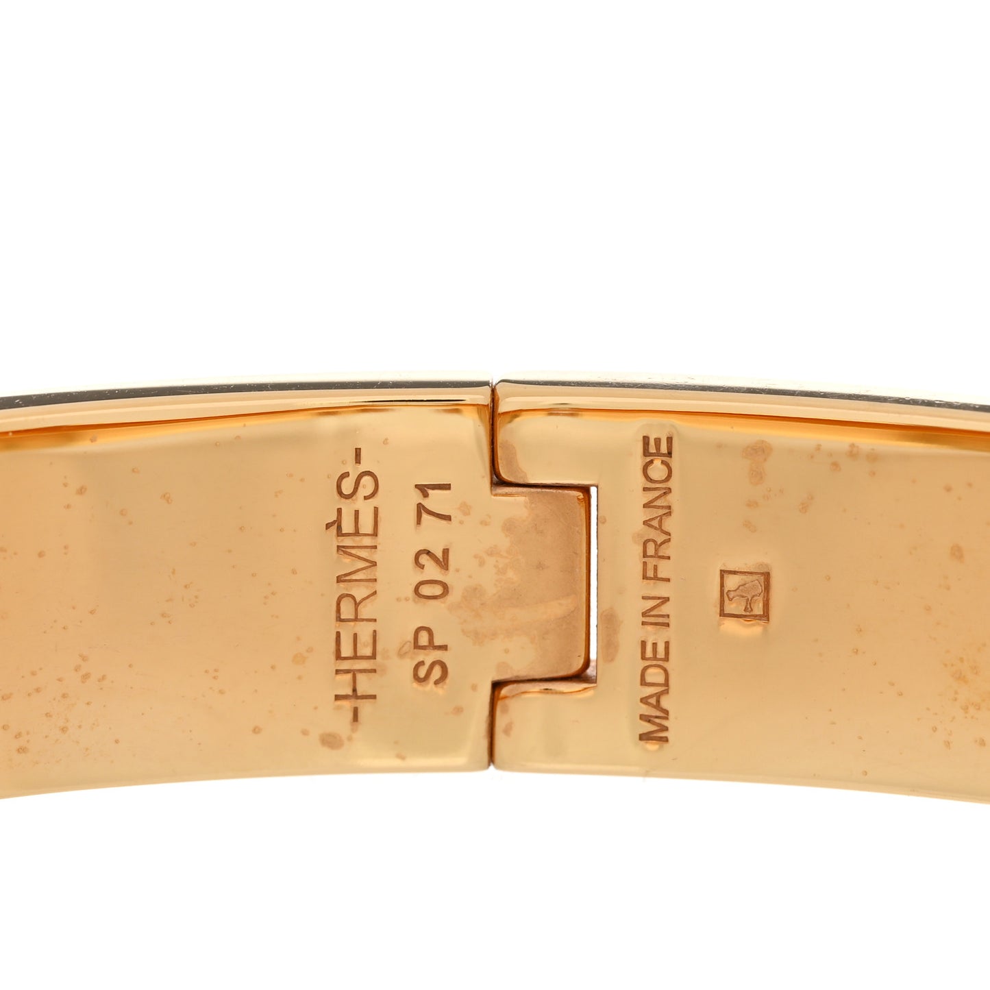 Enamel Narrow Clic Clac H Bracelet PM Black