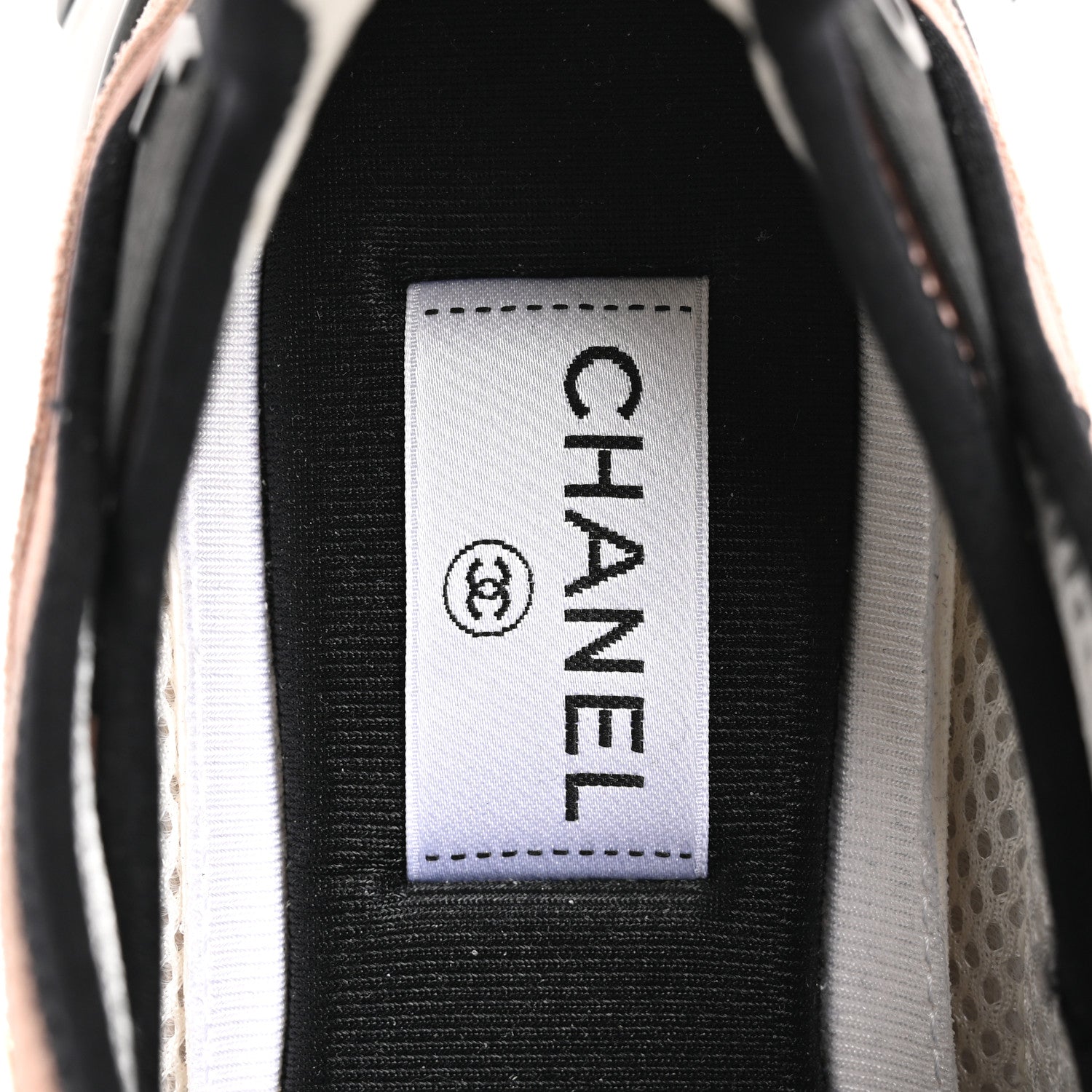 Chanel Suede Calfskin Nylon Grosgrain CC Sneakers 38.5 Light Pink 7 of 13